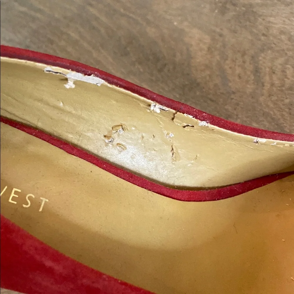 Nine West Red Suede Pumps - Picture 8 of 10